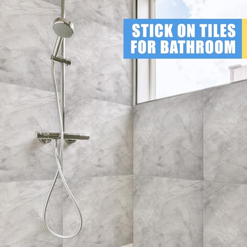 Nuanchu 36 Pcs Peel and Stick Wall Panels, 12x12 Inch, Gray Marble - color: Gray Marble