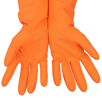 Latex Free Nitrile Cleaning Gloves, Medium, 3 Pairs - color: Green+orange+red, size: Medium