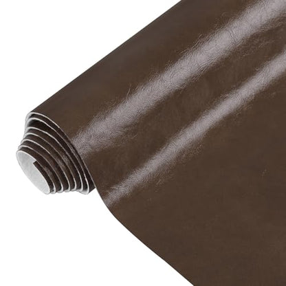 54" Marine Vinyl Upholstery Faux Leather Fabric by The Yard Waterproof - color: Coffee, size: Pre-cut 1 Yard 54"x36"