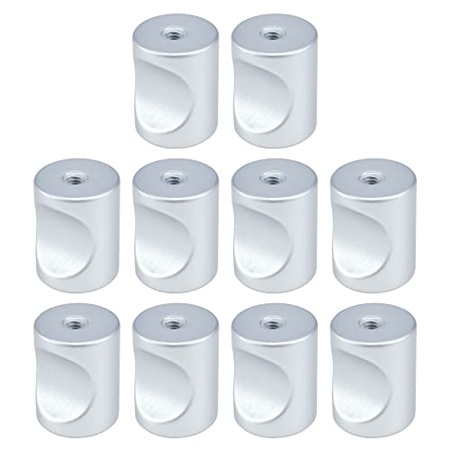T Tulead Aluminum Alloy Silver Cabinet Knobs 0.7"x0.9", 10PCS - color: Silver