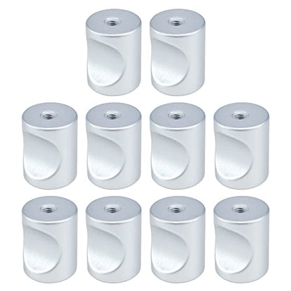T Tulead Aluminum Alloy Silver Cabinet Knobs 0.7"x0.9", 10PCS - color: Silver