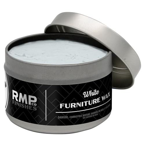 RMP Finishes Furniture Wax Sealant for Painted Furniture, Paint Sealer Topcoat for Cabinets, Unfinished Wood Decor, Beeswax, White, 4 oz. - color: White, size: 4 Ounce