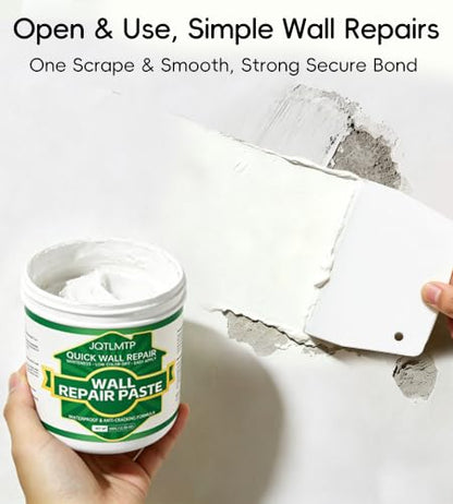 Wall Repair Paste 12 OZ, Drywall Crack & Hole Filler, Fast Drying Spackle for Interior Wall Repair