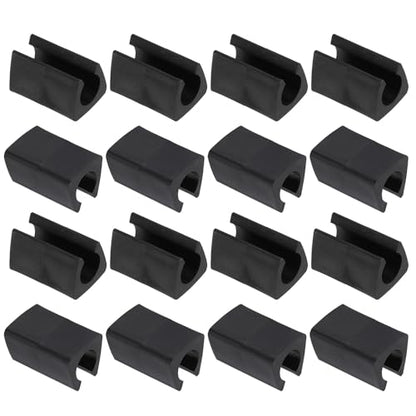 uxcell 16Pcs Chair Leg Caps, 0.47" Office Chair Floor Protectors with Nail, Plastic Glide Caps for Metal Chair Feet, Anti-Slip Furniture Pads for Hardwood Floors, Black - size: 0.47"