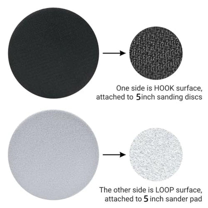 6 Inch 60 Pcs Hook and Loop Sanding Discs Assorted Grits 320 400 600 800 1000 Wet Dry Silicon Carbide with Soft Foam Interface Pad for Orbital Sander Auto Prep Wood Metal - style: 60Pcs 320-1000 Grit