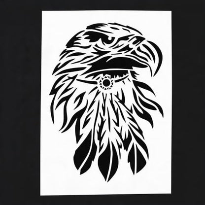TIAMECH A4 Reusable Eagle Head Stencil for Painting - color: Eagle Head