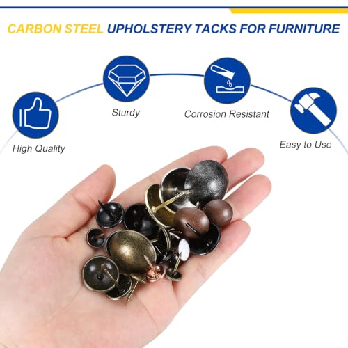 Carbon Steel Upholstery Tacks 5/8" x5/8" 50 Pcs Black Pearl - color: Black Pearl, size: 5/8" x 5/8"