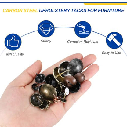 Carbon Steel Upholstery Tacks 1" x3/4" 50 Pcs Black Pearl - color: Black Pearl, size: 1" x 3/4"
