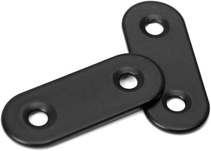 Flat Straight Brace,20Pcs Metal Brackets with 40Pcs Screws - size: 20Pcs-Straight 16mm*56mm/0.63” *2.2”