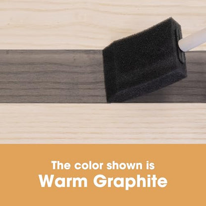 Furniture Clinic Wood Stain, Water-Based & Fast Drying, Warm Graphite - color: Warm Graphite, size: 250ml / 8.5 Fl Oz