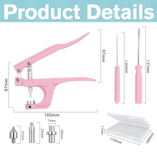 NXTOV Snap Pliers with 50 Sets Metal Snap Buttons - style: 15mm-50set with Pliers