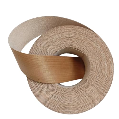 Cherry Wood Veneer Edge Banding Tape,1-1/2 inch ×26ft Iron On Wood Strip,Preglued Hot Melt Adhesive Edgebanding Roll,Flexible Plywood Edging Trim for Furniture Cabinet Laminate - size: 1-1/2" x50'