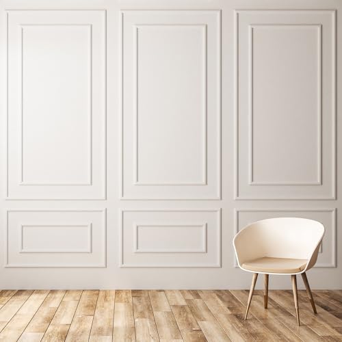 Pangda 3 Set Peel and Stick Wall Molding Kit Panel, 31x54 in - size: 31x54 in