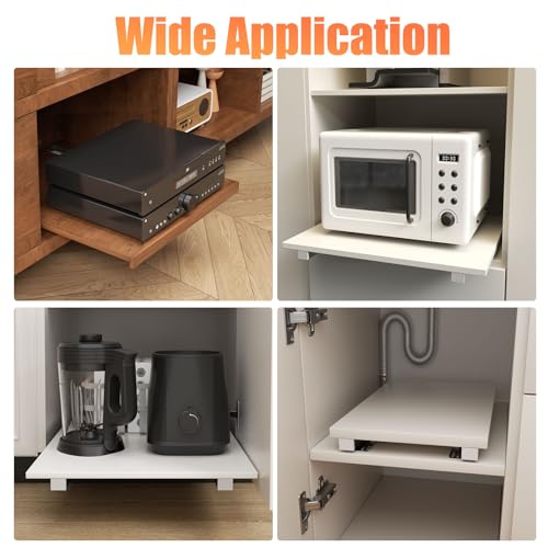 Pair Undermount Drawer Slides Bottom Mount Pull Out Shelf Slider Under Mount Drawer Glides Full Extension Soft Close Drawer Runner Shelf Track for Kitchen Face Frame or Frameless Cabinet Drawer - size: 10 Inch