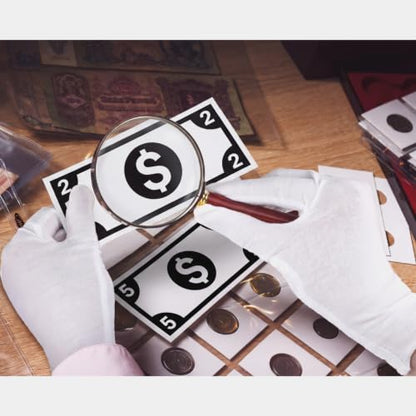 SATINIOR Cotton Gloves for Jewelry Coin Art Handling - color: White