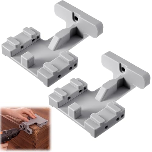 Beeveer 2 Pcs Universal Drawer Slide Drilling Template(Jig), Assembly Aid for Drawer Preparation Tool, Concealed Runner Drilling Template with Undermount Runners