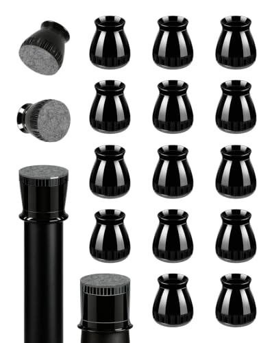 24 Pcs Chair Leg Floor Protectors for Hardwood Floors - color: Black（24pcs）, size: Round M