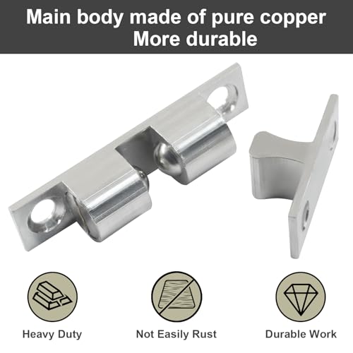 4 Pack Silver Ball Tension Roller Catch Latch, 40x23mm - color: Gold