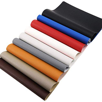 ANMINY Vinyl Fabric by the Yard, 54" W 0.7MM Faux Leather, Coffee 1 Yard - color: Coffee, size: 1 Yard