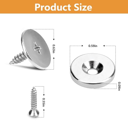 Cabinet Magnetic Door Catch 6 Pack Cabinet Magnets Door Magnets with Strong Magnetic for Kitchen Cupboard Wardrobe Closet Cabinet Door Drawer Latch Catch Closer
