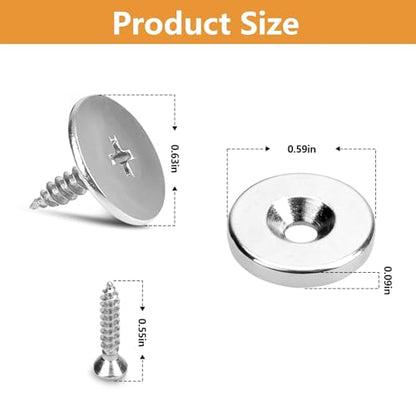 Cabinet Magnetic Door Catch 6 Pack Cabinet Magnets Door Magnets with Strong Magnetic for Kitchen Cupboard Wardrobe Closet Cabinet Door Drawer Latch Catch Closer