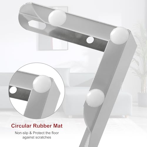 1.18 Inch Metal Furniture Legs, Set of 4 Silver - color: Silver