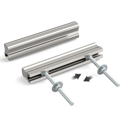 Peaha 10 Pack Adjustable Silver Cabinet Drawer Pulls Overall Length 4" - color: Silver, size: 1"-4"(25mm-102mm)