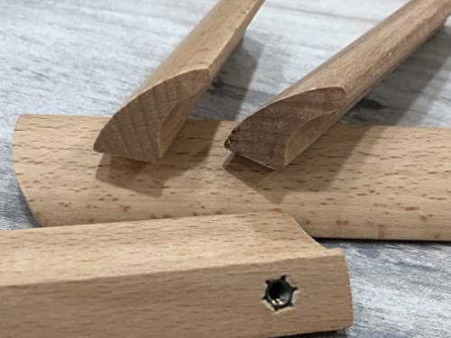 10Pcs Unfinished Wood Solid Furniture Pulls Handles for Drawer - size: 2.52"/64mm