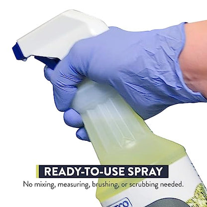 GONE Instant Mold & Mildew Remover - 12.5% Bleach Industrial-Strength Cleaner, Stain Removal on Shower, Siding, Bathroom Tile, Grout, Trim, Boats, and Outdoor Furniture, 1-Quart Spray Bottle