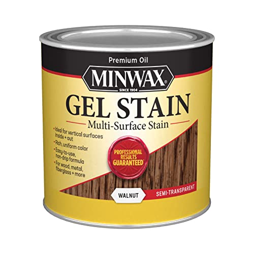 Minwax 260604444 Interior Wood Gel Stain, 1/2 pint, Walnut - color: Walnut, size: 1/2 Pint