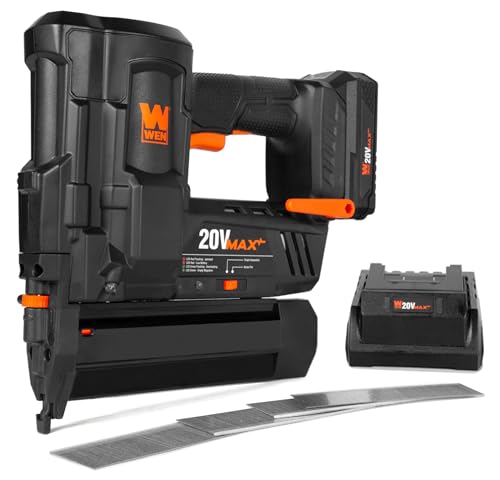 WEN 20V Max Cordless 18-Gauge Brad Nailer with 2.0Ah Battery and Charger (20512) - size: 20V 18-Gauge Brushed Nailer