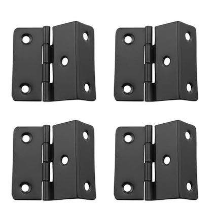4PCS Black Five-Hole Folding Hinge Shutter Hinge for Chest, Cabinet, Furniture
