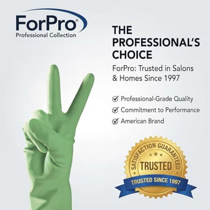 ForPro Premium Natural Rubber Gloves, 6-Pair, X-Large, Lime Zest - color: Lime Zest, size: X-Large