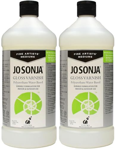 Jo Sonja Polyurethane Varnish Gloss - 32oz Bottle - Two Pack - size: 32oz - 2 Pack