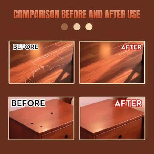 Wood Filler Repair Wax - Hardwood Floor Restorer, Furniture Scratch Repair