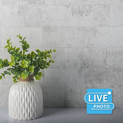 Art3d 102-Pack Peel and Stick Backsplash, Natural Stone White - color: Natural Stone White