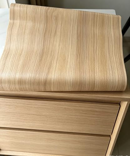 Self Adhesive Thicker Wood Grain Shelf Liner Cabinets Countertop Table Desk Furniture Removable Wall Paper for Kitchen Bathroom Cabinets Table Furniture Decor 15.7x117 Inches - size: 15.7"W x 117"L