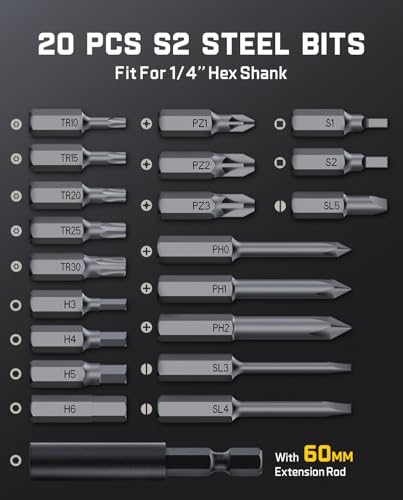 Fanttik S2 Pro Electric Screwdriver, Cordless Screwdriver Set(Space Grey)