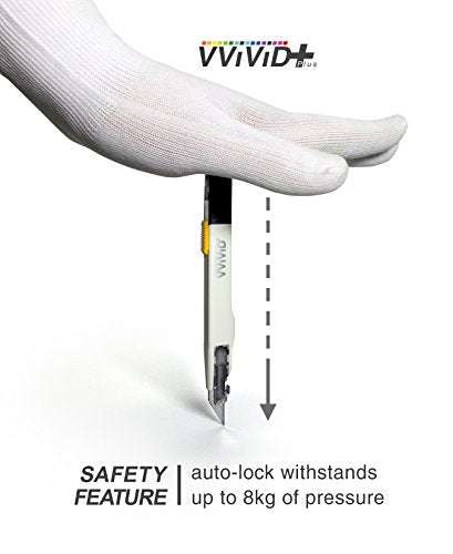 VViViD Premium Retractable Precision Balanced Multi-Use Craft Utility Knife for Vinyl, Paper and Hobby Cutting (3 pieces)
