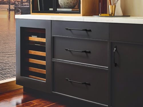 Goo-Ki 6 Pack Large Matte Black Drawer Knobs Kitchen Cabinet Knob Hardware - 3" Full Length Single Screw/Hole Zinc Alloy Black Cabinet Handles Solid Drawer Pulls - color: Matte Black, size: 3" Full Length