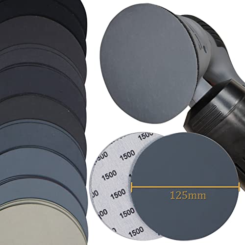 30PCS 5 inch No Hole #240-#3000 Wet Dry Sanding Discs 240 320 400 600 800 1000 1200 1500 2000 3000 Grit Sandpaper Compatible for Random Orbital Sanders (#240-#3000 10Kind Grit Each 3PCS) - style: #240-#3000 10Kind Grit Each 3PCS