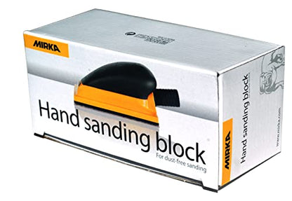 Mirka Hand Sanding Block for Hook and Loop Sheets, Vacuum-Ready, 2.75x5 in