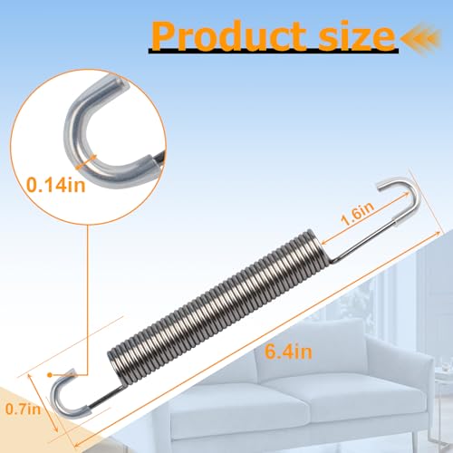 3 Pack 6-1/2 Inch Recliner Spring Replacement, Fit for La-Z-Boy Ashley