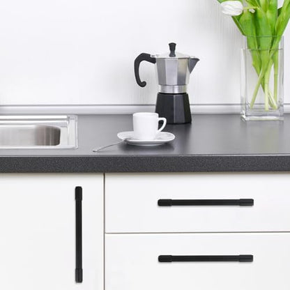 10 Pack 10 Inch(254mm) Kitchen Cabinet Handles Matte Black Cabinet Pulls Drawer Pulls Solid Cabinet Hardware - color: Matte Black, size: 10'' Hole Center(254mm)