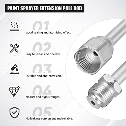 9 Pcs Airless Paint Sprayer Tips Reversible Spray Tip Airless Paint Sprayer Nozzle and Spray Gun Tip Extension with Red Guard Pole Rod and Tips (109,213,315,413,621) - size: 109, 213, 315, 413, 621