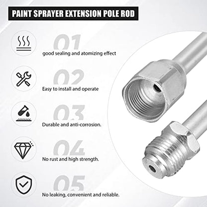 9 Pcs Airless Paint Sprayer Tips Reversible Spray Tip Airless Paint Sprayer Nozzle and Spray Gun Tip Extension with Red Guard Pole Rod and Tips (109,213,315,413,621) - size: 109, 213, 315, 413, 621