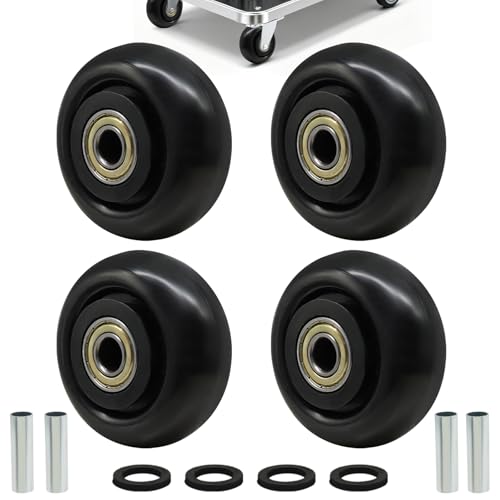3 Inch Black Heavy Duty Caster Wheels, 4 Pack - style: Black-3Inch