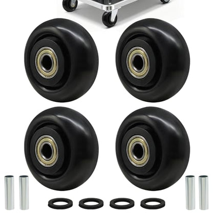 3 Inch Black Heavy Duty Caster Wheels, 4 Pack - style: Black-3Inch