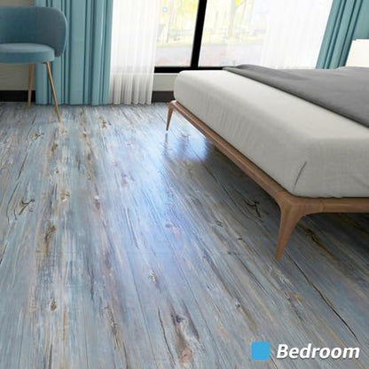 Art3d Wood Textured Peel and Stick Vinyl Floor Tiles, 40-Pack, Dust Grey - color: Dust Grey