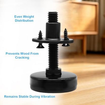LALOFE Furniture Leveling Feet, 3/8"-16 Thread, 2.7 Inch, 4 Pack - size: LONG, 4 Pack